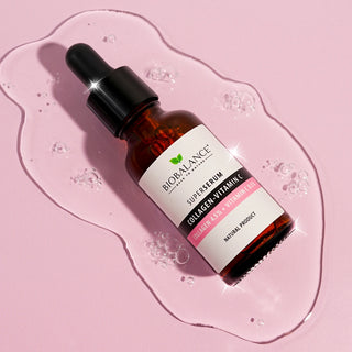 Set trio Lift & Shine - crema Super Lift, 50 ml, Super Serum Collagen-Vitamin C, 30 ml & balsam de buze Coco Vanillia, 10 ml, BioBalance, 3 articole