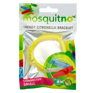 Bratara anti-tantari pentru copii, CONNECTED SMALL, cu parfum de citronella, diverse culori, MosquitNo, 5 gr