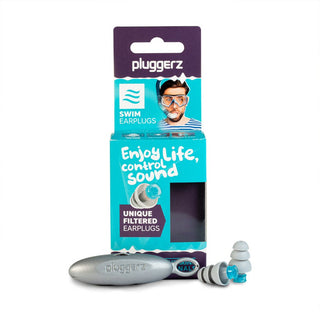 Dopuri de urechi din silicon pentru inot, Pluggerz Enjoy Swim, 2 bucati