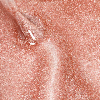 Oja semipermanenta transparenta, cu sclipici, vegana & fara HEMA, nuanta Rose Bubbles, ColorMe Cosmetics, 10 ml
