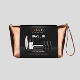 Set travel pentru manichiura semipermanenta, in geanta compacta, Travel Kit, ColorMe Cosmetics, 7 articole