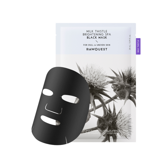 Masca cu armurariu pentru luminozitatea tenului cu ton neuniform, Brightening SPA Black Mask, Rawquest, 28 ml