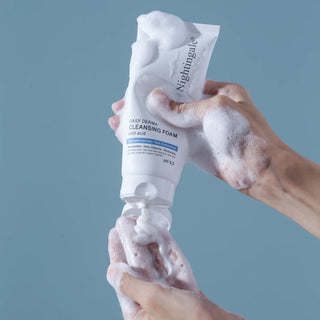 Spuma pentru curatarea delicata a tenului, pH 5.5, cu efect hidratant, Daily Derma MILD ACID, Nightingale, 140 ml