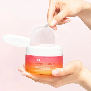 Dischete cu colagen pentru ten Collagen VC Tangle Pads, I.st, 70 bucati, 130 ml Tuju -