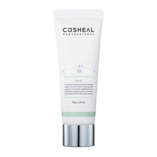 Crema calmanta cu Centella Asiatica pentru pielea sensibila, efect antirid si de luminozitate, Ultra Cica Recovery, Heal, Cosheal Professional, 70 g