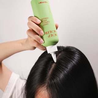 Tratament exfoliant pentru scalp pe baza de otet de mere si 11 extracte naturale, Green Capsule Apple Vinegar Scalp Scaler, Trimay, 180 ml