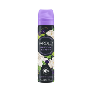 Spray de corp cu note de gardenie si coacaze negre, Gardenia & Cassis, Yardley, 75 ml Tuju -
