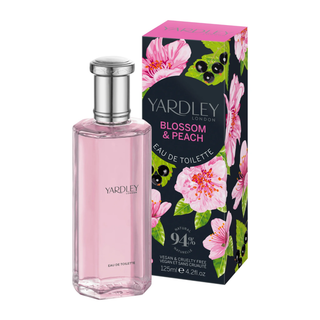 Apa de toaleta cu note de flori de cires si piersica, Blossom & Peach, Yardley, 125 ml