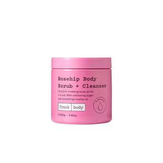 2 in 1 exfoliant + cleanser pentru corp, cu zahar & ulei de macese, Frank Body, 250 g