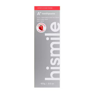 2 in 1 Pasta de dinti cu tehnologie pro albire si aroma de capsune, A+ Whitening, Hismile, 100 g