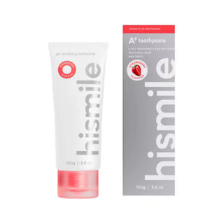2 in 1 Pasta de dinti cu tehnologie pro albire si aroma de capsune, A+ Whitening, Hismile, 100 g