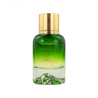Sticla de parfum Sorvella Panorama, pe fundal alb