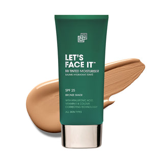 BB Cream hidratanta pentru barbati, SPF 25, nuanta BRONZE, Lets's Face It, SHAKEUP Cosmetics, 50 ml