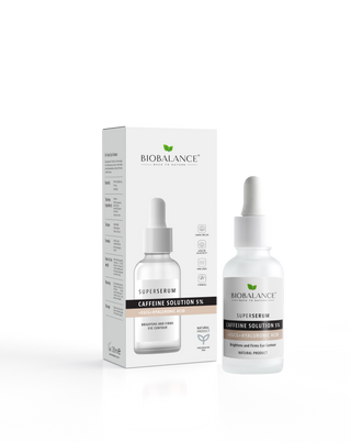 Super Serum Contur Ochi cu Cafeina 5% + EGCG + Acid Hialuronic, Impotriva Cearcanelor si Ridurilor, Bio Balance, 30 ml