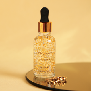 Super Serum 24K Gold & Peptide, cu Fulgi de Aur + Matrixyl 2%, pentru Conturul Ochilor si Riduri de Expresie, Bio Balance, 30 ml