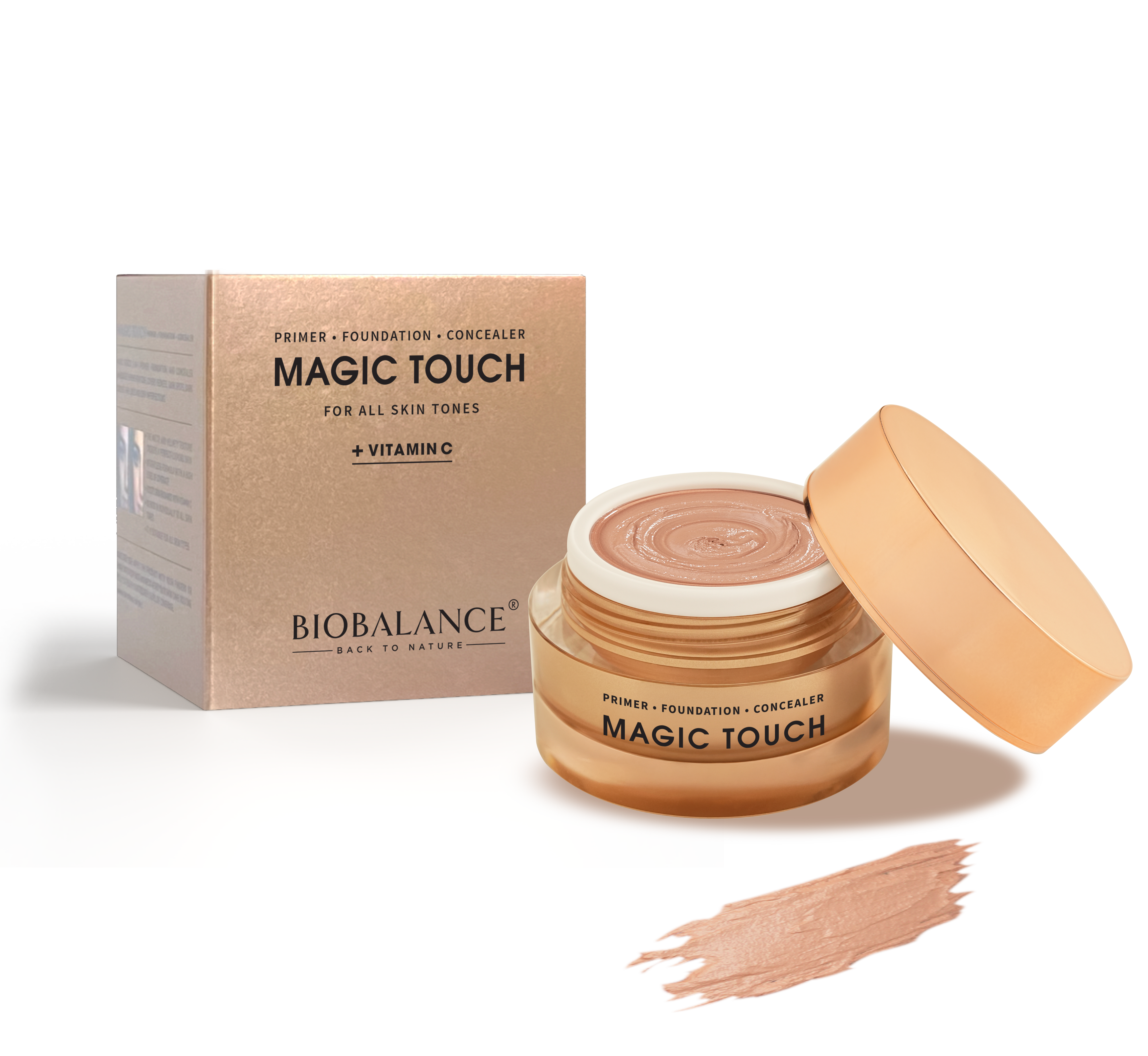 Magic Touch - Primer, fond de ten si anti-cearcan cu vitamina C, Bio Balance, 30 ml