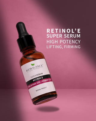 Super Serum Retinol'E cu Retinol Pur 0,3 + Vitamina E 2%, Anti-Imperfectiuni, pentru Fermitate, Bio Balance, 30 ml