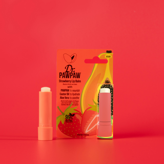 Balsam pentru buze cu aroma de capsune si pawpaw ulei de ricin si aloe vera Dr.PAWPAW
