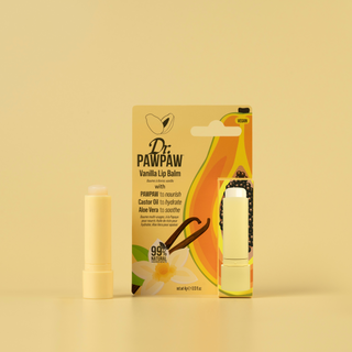 Balsam pentru buze cu aroma de vanilie si pawpaw ulei de ricin si aloe vera Dr.PAWPAW