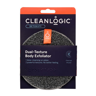 Burete Exfoliant pentru Piele Sensibila, cu Doua Texturi, Detoxify, Cleanlogic