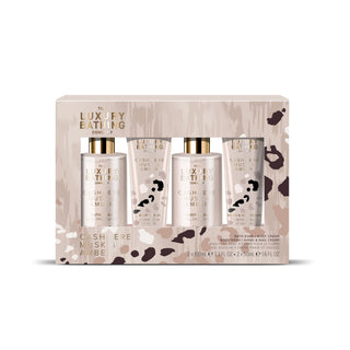 Top to Toe Essentials, 1 x 50 ml Crema pentru maini & unghii, 1 x 50 ml Crema de corp, 1 x 100 ml Gel de dus, 1 x 100 ml Spuma de baie, Cashmere, Musk & Amber, The Luxury Bathing Company