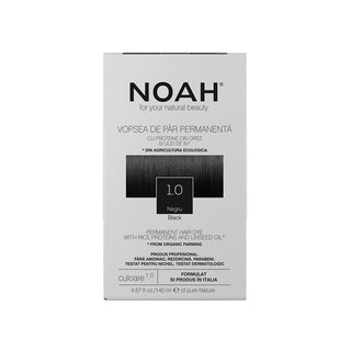 Vopsea de par naturala, Negru, 1.0, Noah, 140 ml