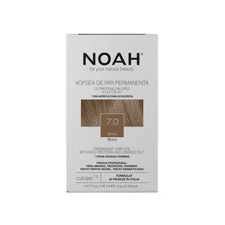 Vopsea de par naturala, Blond, 7.0, Noah, 140 ml