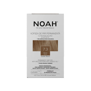 Vopsea de par naturala, Blond auriu, 7.3, Noah, 140 ml