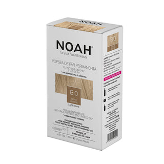 Vopsea de par naturala, Blond deschis,8.0, Noah, 140 ml