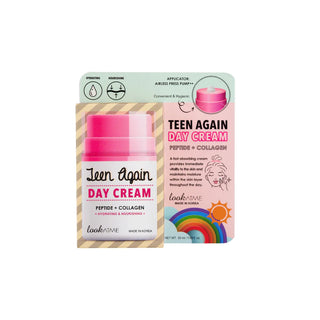 Crema de zi hidratanta cu peptide si colagen Teen Again, Look At Me, 50ml