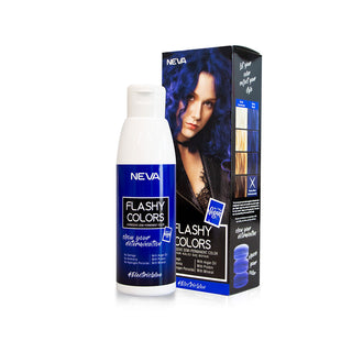 Flashy Colors Electric Blue, Nuantator semipermanent, albastru intens, 100% vegan, Neva, 100 ml