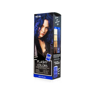 Flashy Colors Electric Blue, Nuantator semipermanent, albastru intens, 100% vegan, Neva, 100 ml