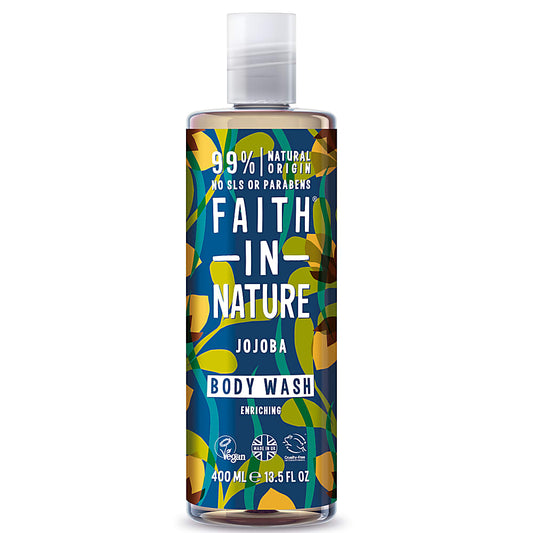 Gel de dus natural, reconfortant, cu jojoba, Faith in Nature, 400ml