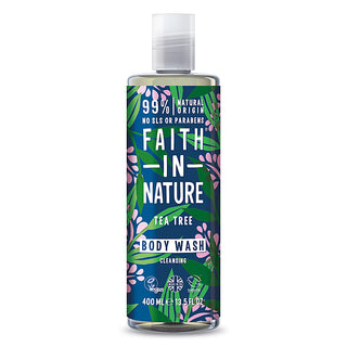 Gel de dus natural, purifiant, cu Tea Tree, Faith in Nature, 400 ml