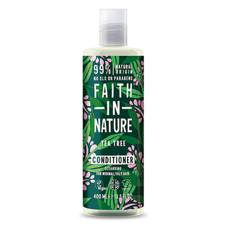 Balsam natural purifiant cu Tee Tree pentru par gras cu matreata, Faith in Nature, 400 ml