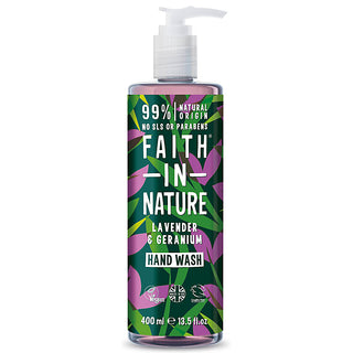 Sapun lichid natural cu lavanda si muscata, Faith in Nature, 400 ml