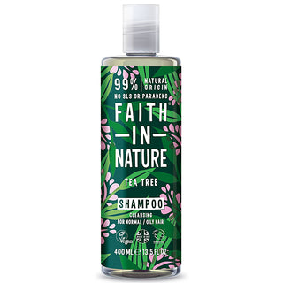 Sampon natural purificator cu ulei din arbore de ceai, pentru par gras cu matreata, Faith in Nature, 400 ml