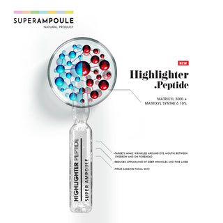 Highlighter Peptide Fiole concentrate pentru riduri de expresie, cu peptide, Bio Balance, 10 x 2 ml