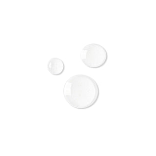 Three white circular objects on a light gray background