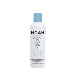 Sampon & balsam 2 in 1 cu lapte & zahar pentru copii , Noah, 250 ml