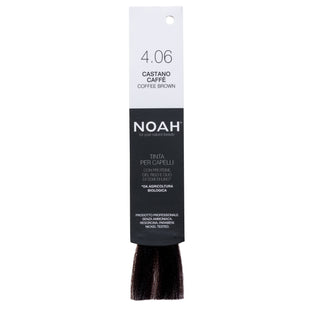 Vopsea de par naturala, Saten cafeniu, 4.06, Noah, 140 ml