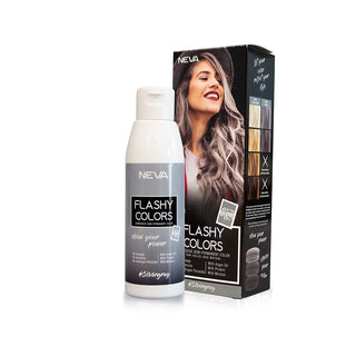 Flashy Colors Silver Gray, Nuantator semipermanent, gri argintiu, 100% vegan, Neva, 100 ml