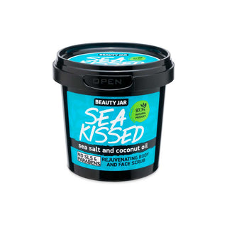 Scrub revigorant pentru fata si corp, cu sare de mare si ulei de cocos, Sea Kisses, Beauty Jar, 200 g