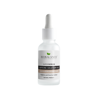 Super Serum Contur Ochi cu Cafeina 5% + EGCG + Acid Hialuronic, Impotriva Cearcanelor si Ridurilor, Bio Balance, 30 ml