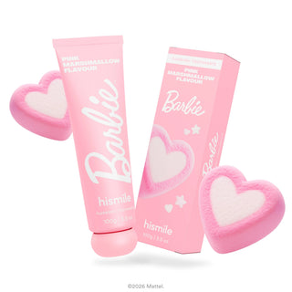 Hismile Barbie Pink Marshmallow pasta de dinti cu flour si aroma de bezea, 100 g