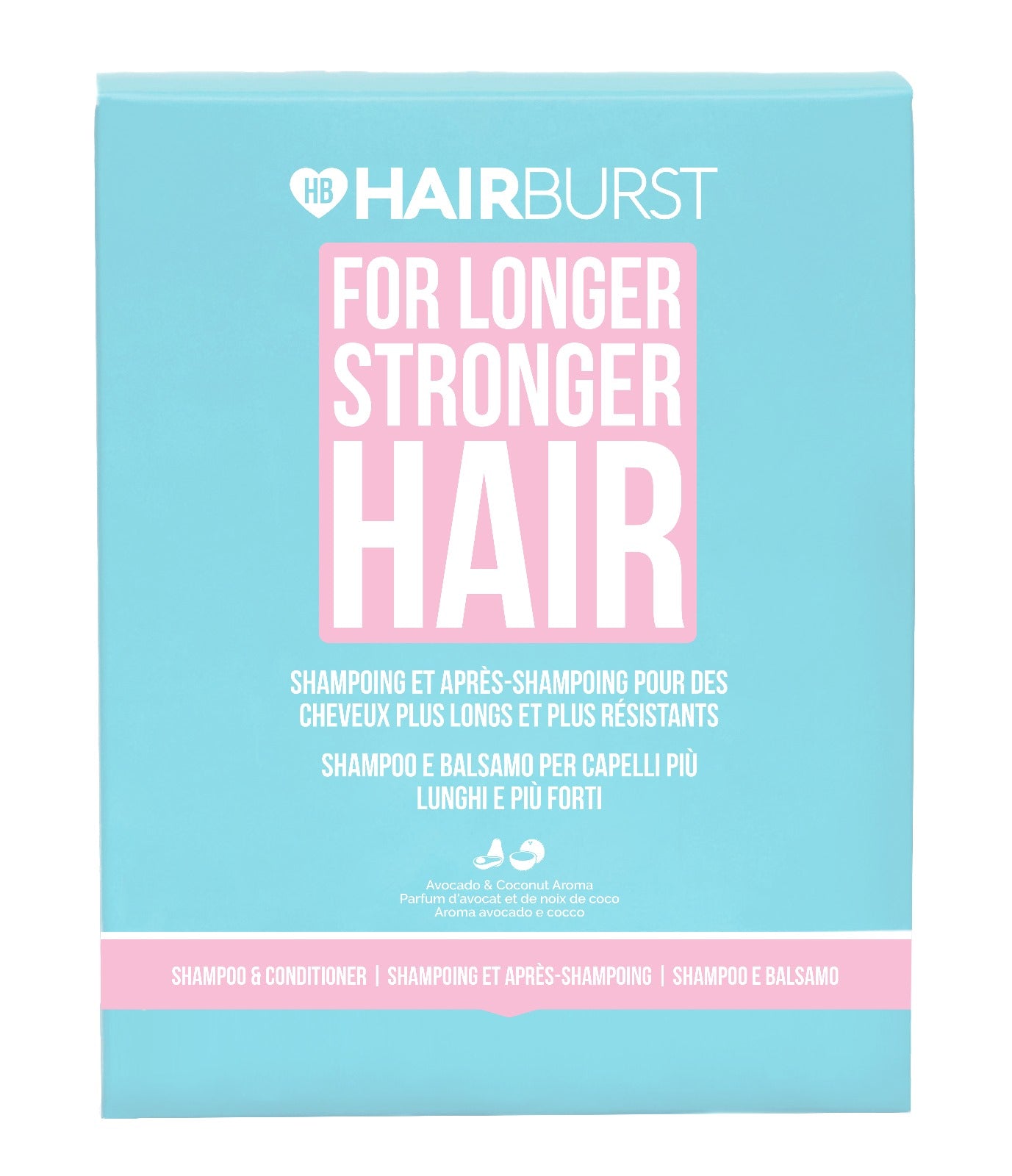 Set Sampon & Balsam pentru Fortifierea si Accelerarea Cresterii Parului, Hairburst, 350 ml x 2