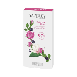 Set duo 1 x 100 g pudra de corp si 1 x 120 g sapun cu parfum de trandafir englezesc, English Rose Collection, Yardley, 2 articole