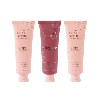 Set cadou Tranquil Trio, Velvet Rose & Peony, 3 x 50 ml Crema pentru maini si unghii, The Luxury Bathing Company Tuju -