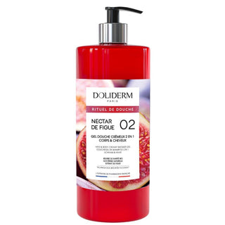 Fig Nectar 2 in 1 gel de dus & sampon cremos cu extract de smochine, Doliderm, 1 L