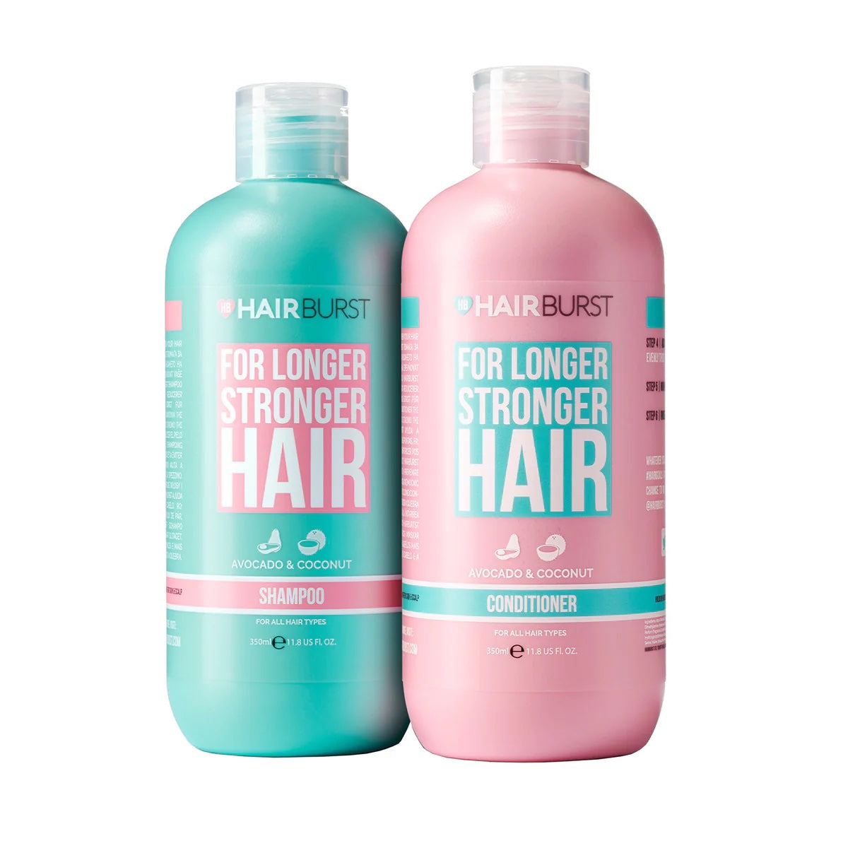 Set Sampon & Balsam pentru Fortifierea si Accelerarea Cresterii Parului, Hairburst, 350 ml x 2